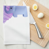 Linge De Cuisine L'amour des éléphants (Quart Plié)