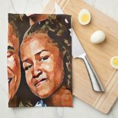 Linge De Cuisine L'amour d'Obama_ (Quart Plié)