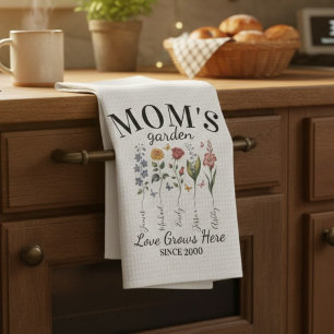 Linge De Cuisine L'amour du jardin de maman grandit ici aquarelle f