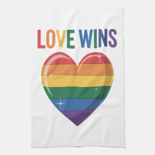 Linge De Cuisine L'amour gagne la fierté gay LGBT Égalité