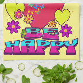 Linge De Cuisine L'AMOUR LGBTQIA+ EST L'AMOUR. Soyez heureux (Plié)