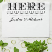 Linge De Cuisine L'amour vit ici (Plié)