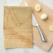 Linge De Cuisine L'anatomie humaine, Vitruvien par Léonard de Vinci (Quart Plié)