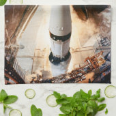 Linge De Cuisine Lancement de la fusée Apollo Saturn V vers la Lune (Plié)