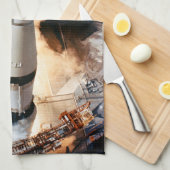 Linge De Cuisine Lancement de la fusée Apollo Saturn V vers la Lune (Quart Plié)