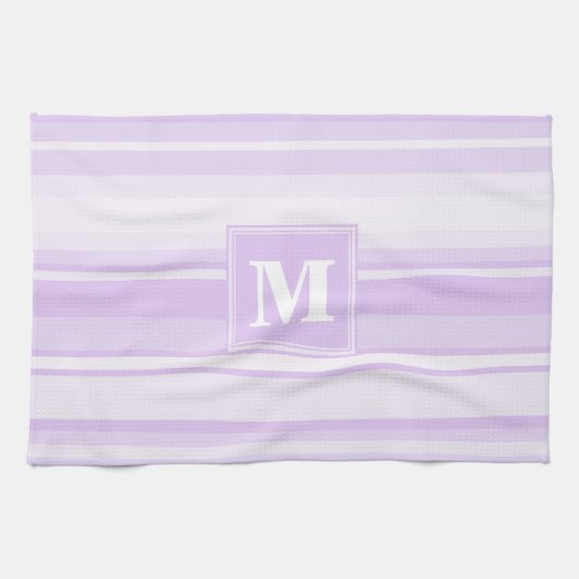 Linge De Cuisine Landes lilas monogrammes (Horizontal)