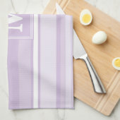 Linge De Cuisine Landes violettes de chardon monogramme (Quart Plié)