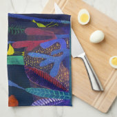 Linge De Cuisine Landscape with Yellow Birds, Paul Klee (Quart Plié)