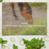 Linge De Cuisine L'année du Cheval, citation 2026  (Plié)