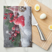 Linge De Cuisine Lanterne aux bougies de Noël (Quart Plié)