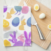 Linge De Cuisine lapin avec oeufs de pâques (Quart Plié)