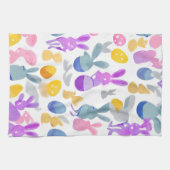 Linge De Cuisine lapin avec oeufs de pâques (Horizontal)