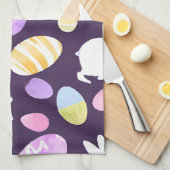 Linge De Cuisine lapin avec oeufs de pâques (Quart Plié)