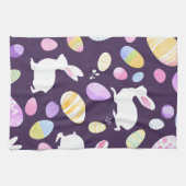 Linge De Cuisine lapin avec oeufs de pâques (Horizontal)
