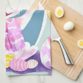 Linge De Cuisine lapin avec oeufs de pâques (Quart Plié)