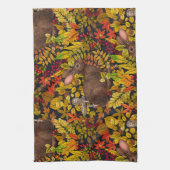 Linge De Cuisine Lapin d'automne en noir (Vertical)