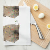 Linge De Cuisine Lapin de houblon Teatowel de Noël (Quart Plié)