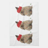 Linge De Cuisine Lapin de houblon Teatowel de Noël (Vertical)