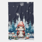 Linge De Cuisine Lapin de Noël fantastique (Vertical)