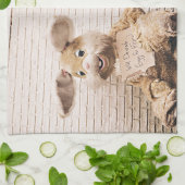 Linge De Cuisine lapin de pâques (Plié)