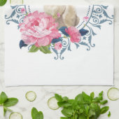 Linge De Cuisine Lapin de Pâques Floral (Plié)