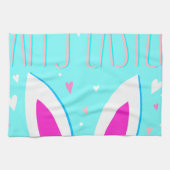 Linge De Cuisine lapin de pâques heureux (Horizontal)