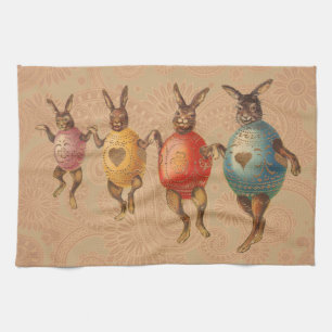 Linge De Cuisine Lapin de Pâques Œufs Dansants
