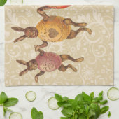 Linge De Cuisine Lapin de Pâques Œufs Dansants (Plié)