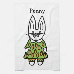 Linge De Cuisine Lapin de Pâques personnalisé Penny