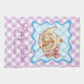 Linge De Cuisine Lapin de Pâques Théière Gingham  (Horizontal)
