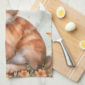 Linge De Cuisine Lapin de printemps mignon (Quart Plié)