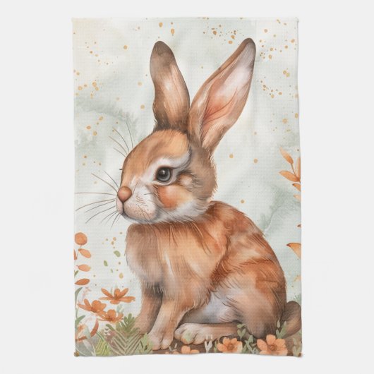 Linge De Cuisine Lapin de printemps mignon (Vertical)