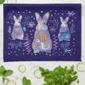 Linge De Cuisine lapin d'hiver (Plié)