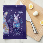 Linge De Cuisine lapin d'hiver (Quart Plié)