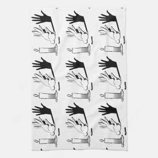 Linge De Cuisine Lapin d'ombre par LightIllusions.com (Vertical)