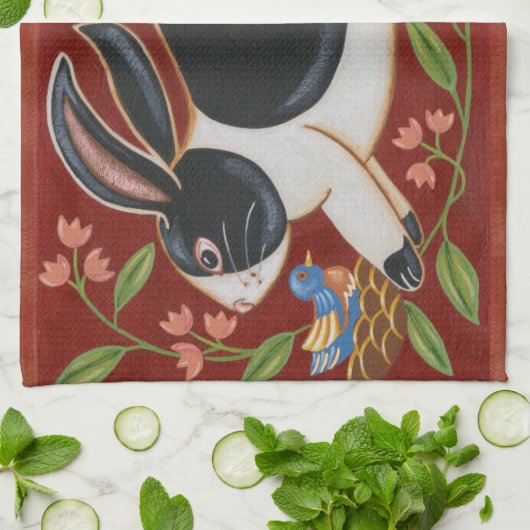 Linge De Cuisine Lapin Folk (Plié)