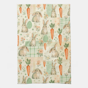 Linge De Cuisine Lapin Mignon & Motif Cottage Carotte (1)