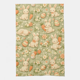 Linge De Cuisine Lapin Mignon & Motif Cottage Carotte (2)