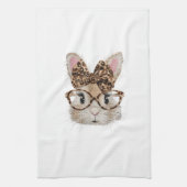 Linge De Cuisine Lapin Mignon Visage de Léopard Coquette Lunettes (Vertical)