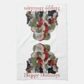 Linge De Cuisine Lapins de Noël Père Noël Hoppy Vacances Bunny Pet (Vertical)