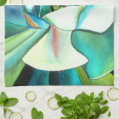 Linge De Cuisine L'aquarelle du désert bleu et vert Succulent (Plié)