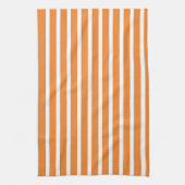 Linge De Cuisine Larges bandes orange et blanc (Vertical)