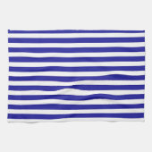 Linge De Cuisine Larges Rayures Bleues et Blanches (Horizontal)
