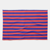 Linge De Cuisine Larges Rayures Rouges Et Bleues (Horizontal)