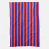 Linge De Cuisine Larges Rayures Rouges Et Bleues (Vertical)