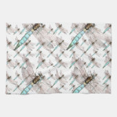 Linge De Cuisine L'Armée de l'Air de libellule sur le blanc (Horizontal)