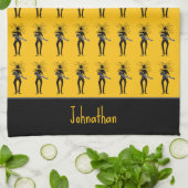 Linge De Cuisine L'Art Africain, Guitaristes Silhouette (Plié)