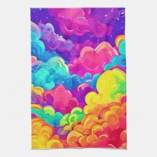 Linge De Cuisine L'Art Cloudscape coloré