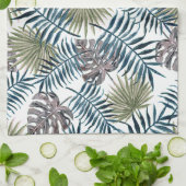 Linge De Cuisine L'art de l'aquarelle des Feuilles de Mauve verte (Plié)