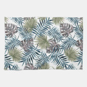 Linge De Cuisine L'art de l'aquarelle des Feuilles de Mauve verte (Horizontal)